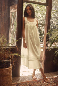 The "Eileen" Butter Yellow Cotton Lawn Ballet Nightgown