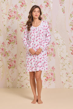 Winter Blossom Dreamy Sweater Knit Chemise - Eileen West