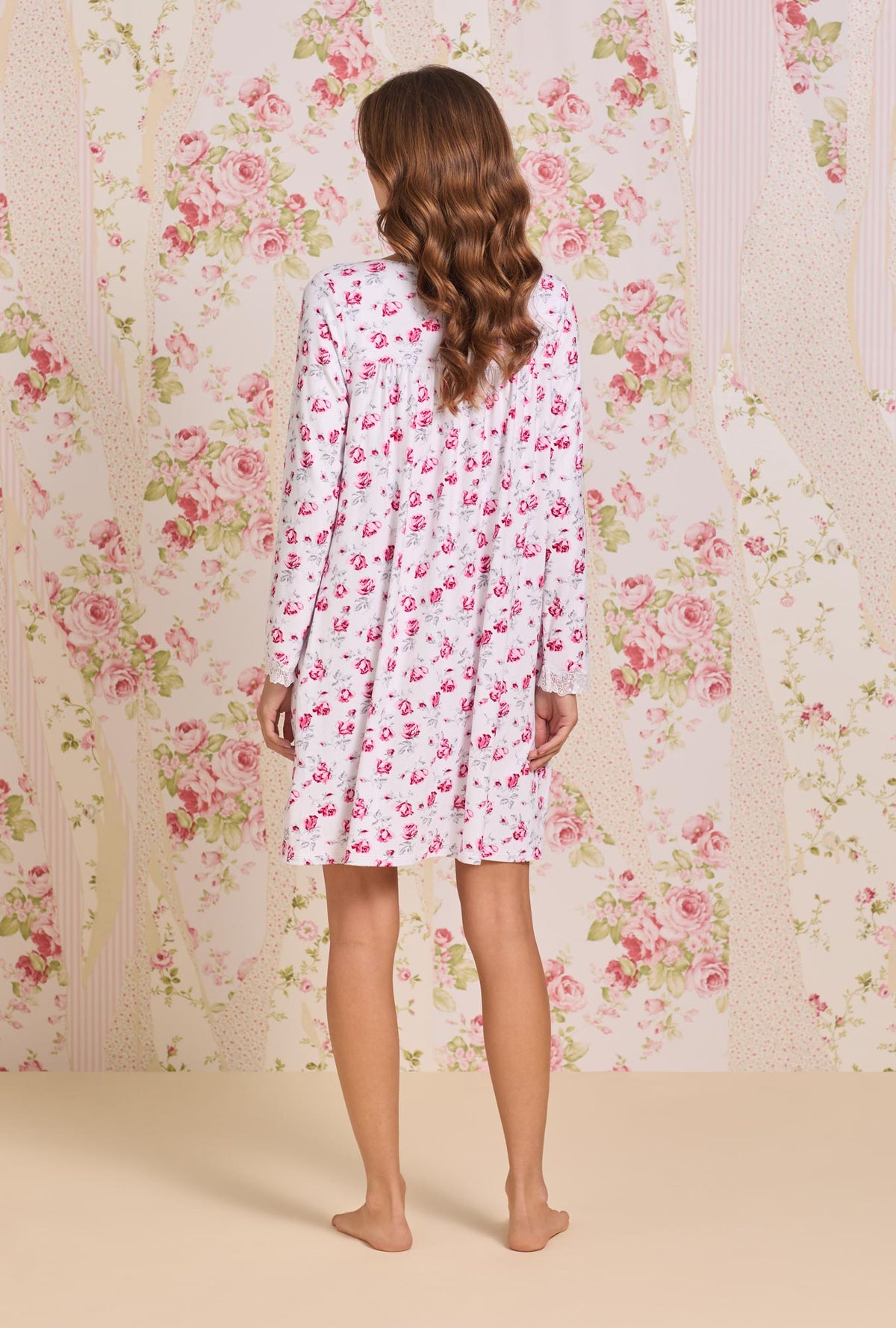 Holiday Floral Dreamy Sweater Knit Chemise