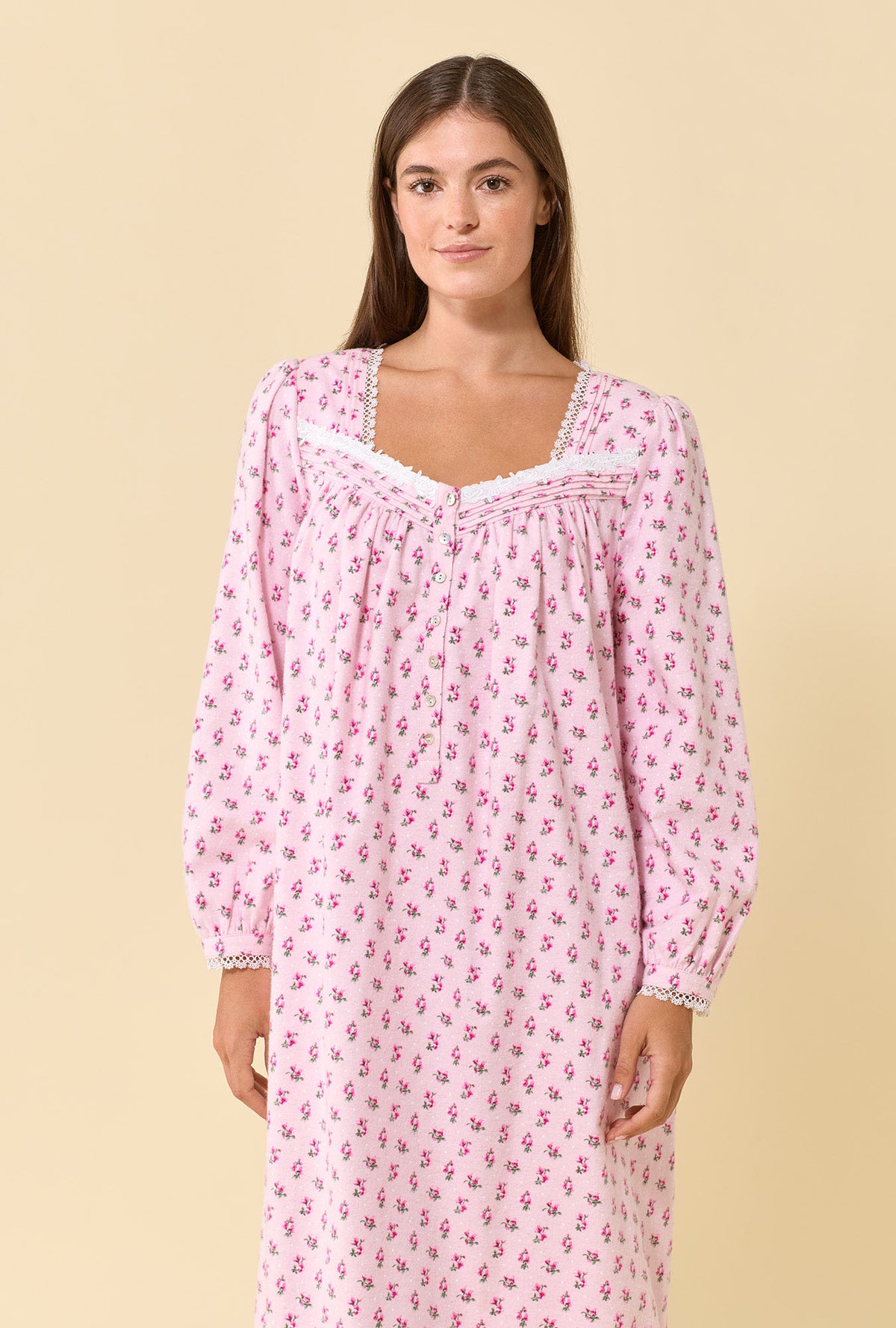 Primrose 100% Cotton Flannel Long Sleeve Ballet Nightgown