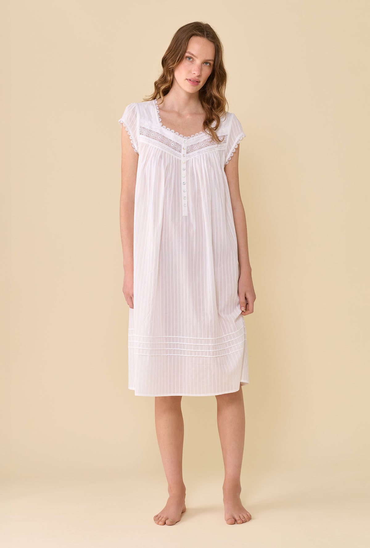 The Alice Cotton Dobby Stripe Nightgown