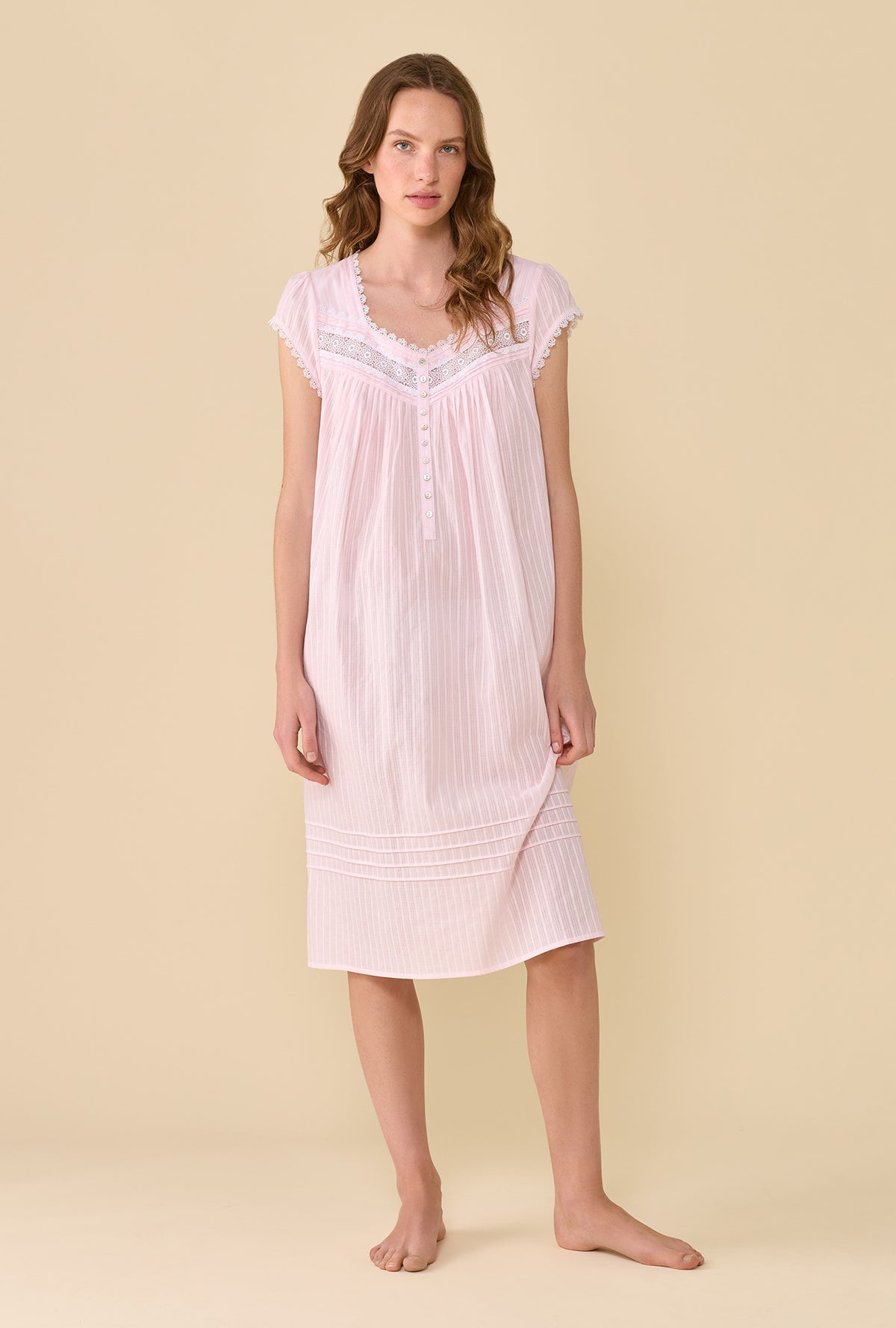 The Alice Cotton Dobby Stripe Nightgown