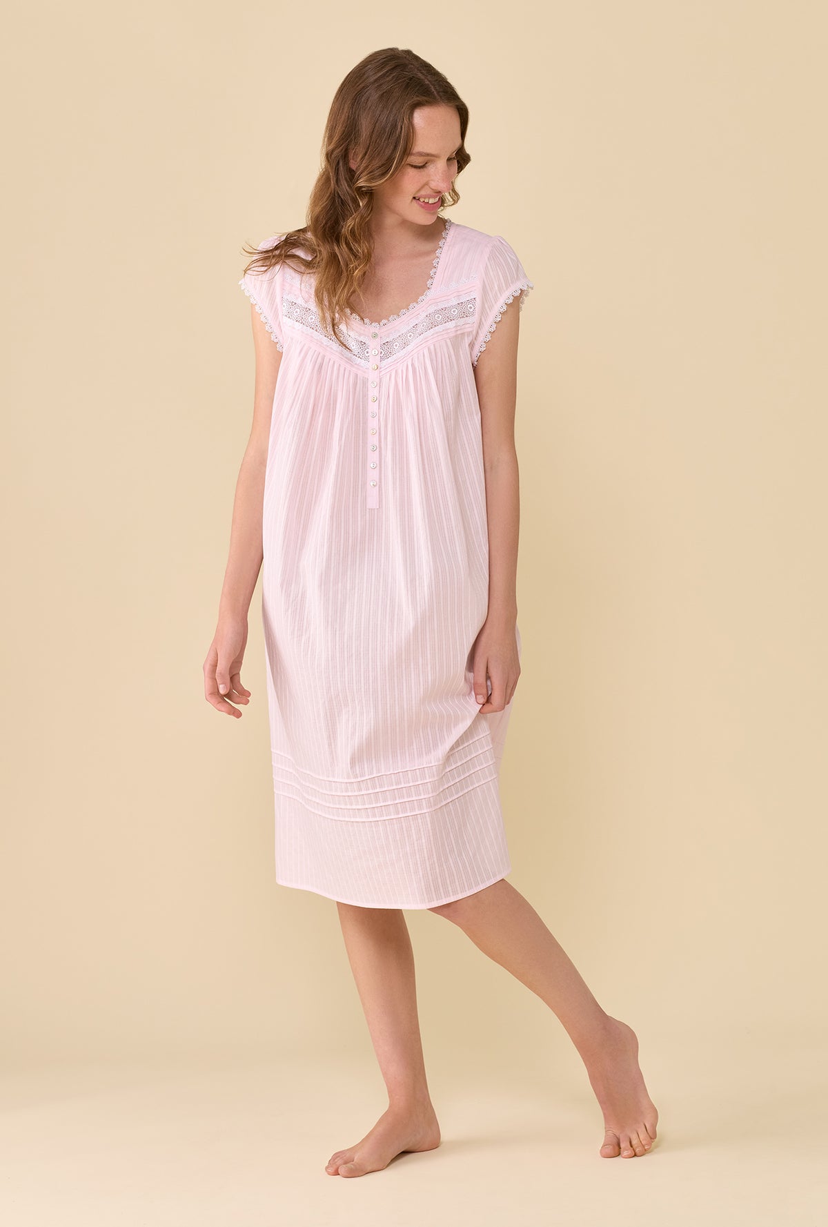The Alice Cotton Dobby Stripe Nightgown