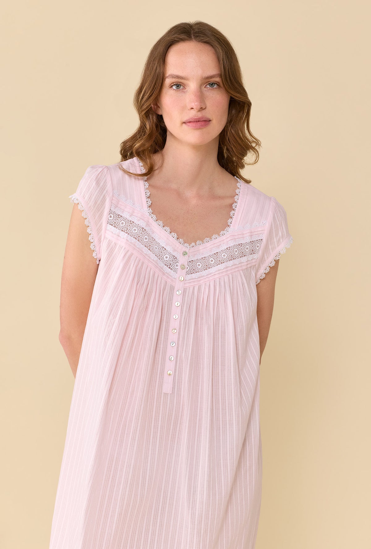 The Alice Cotton Dobby Stripe Nightgown