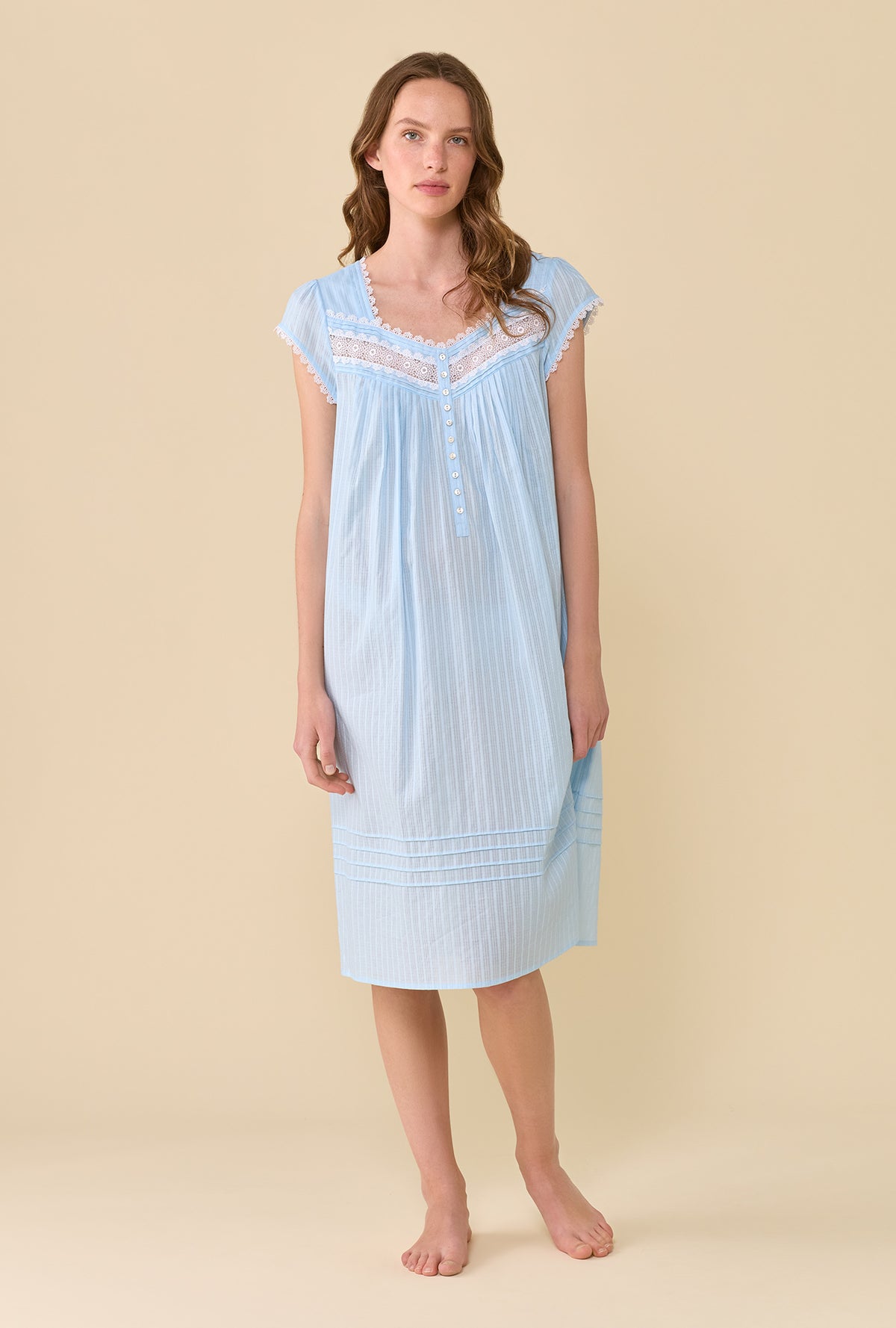 The Alice Cotton Dobby Stripe Nightgown