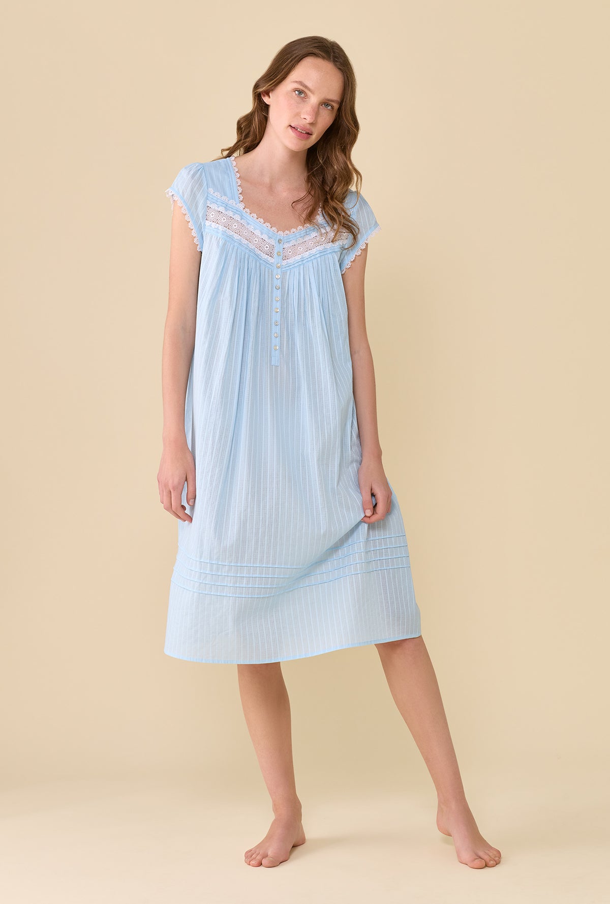 The Alice Cotton Dobby Stripe Nightgown