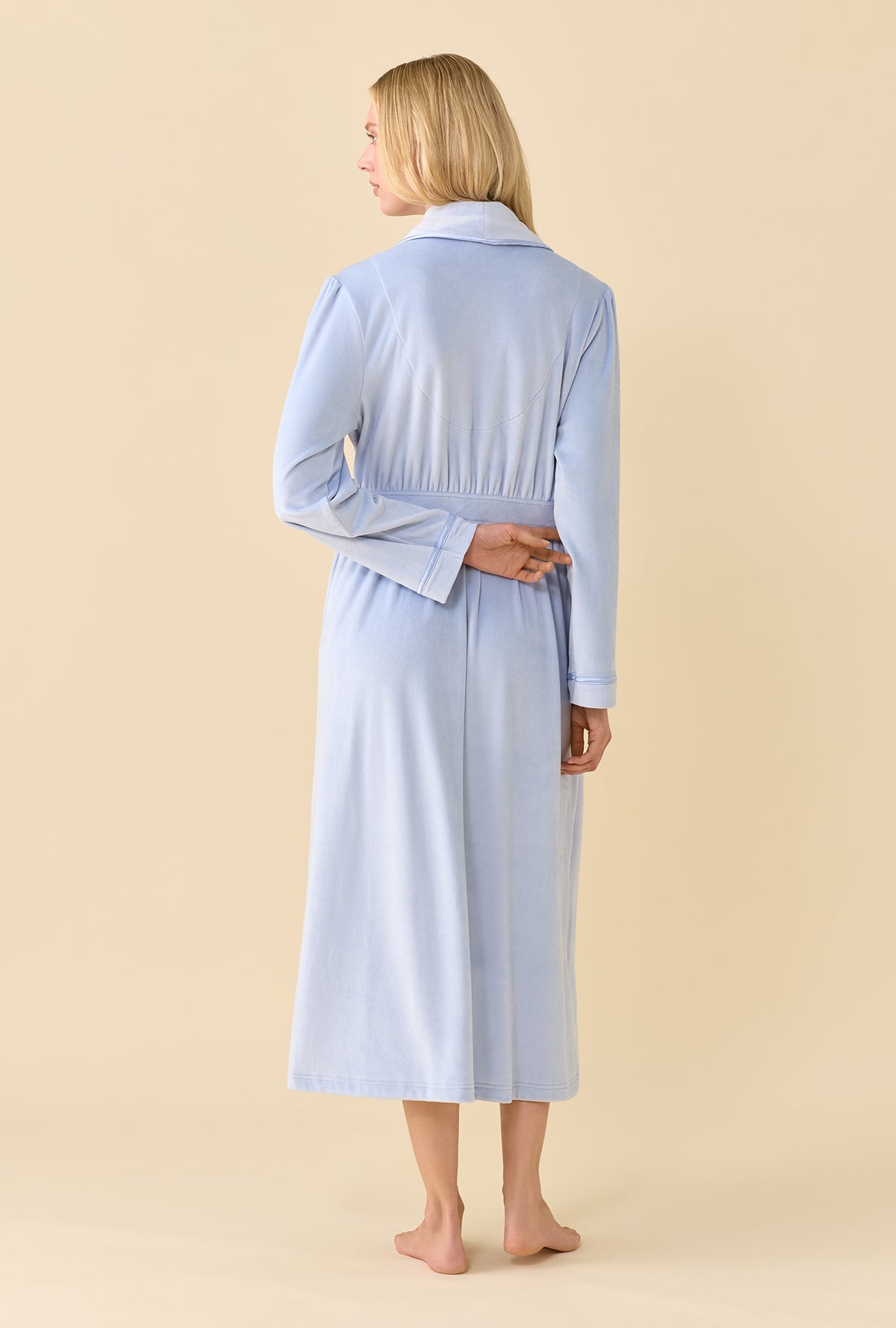 Peri Lux Velour Button Front Robe