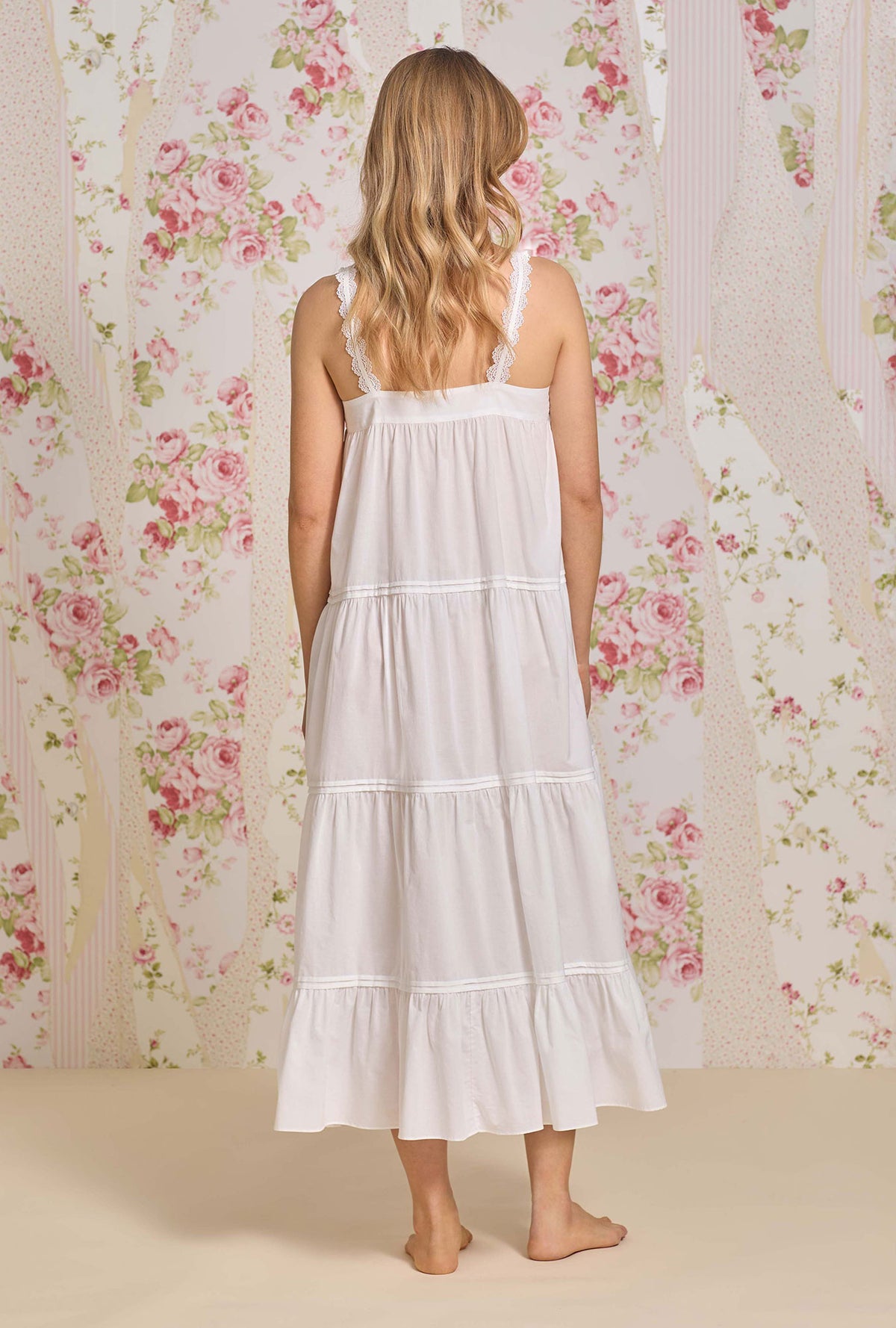 The &quot;Camille&quot; Iconic White Cotton Lawn Gown