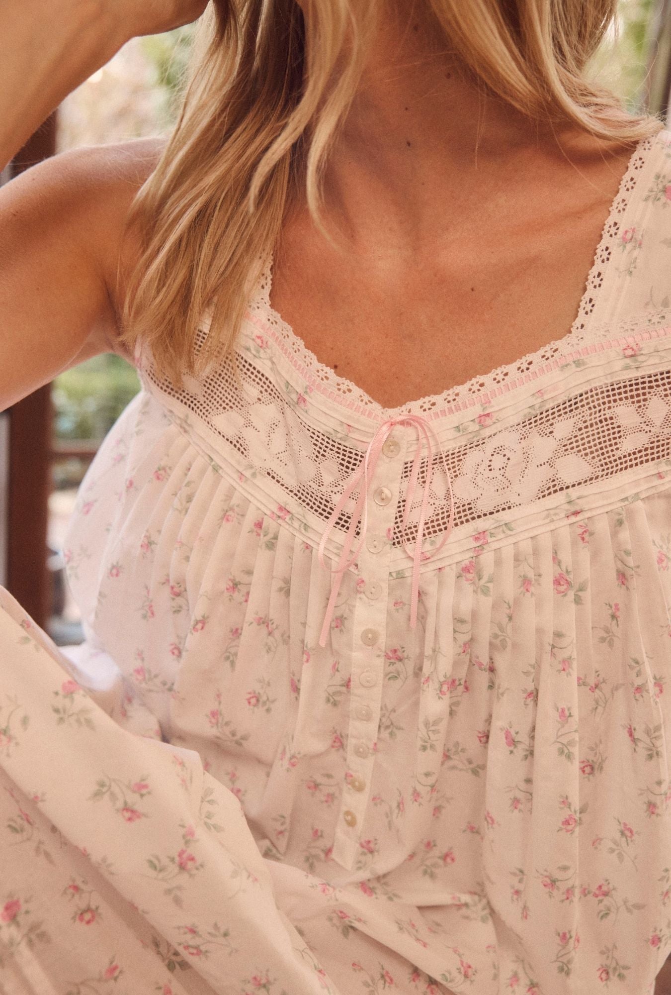 The "Eileen" Petite Rose Cotton Lawn Ballet Nightgown
