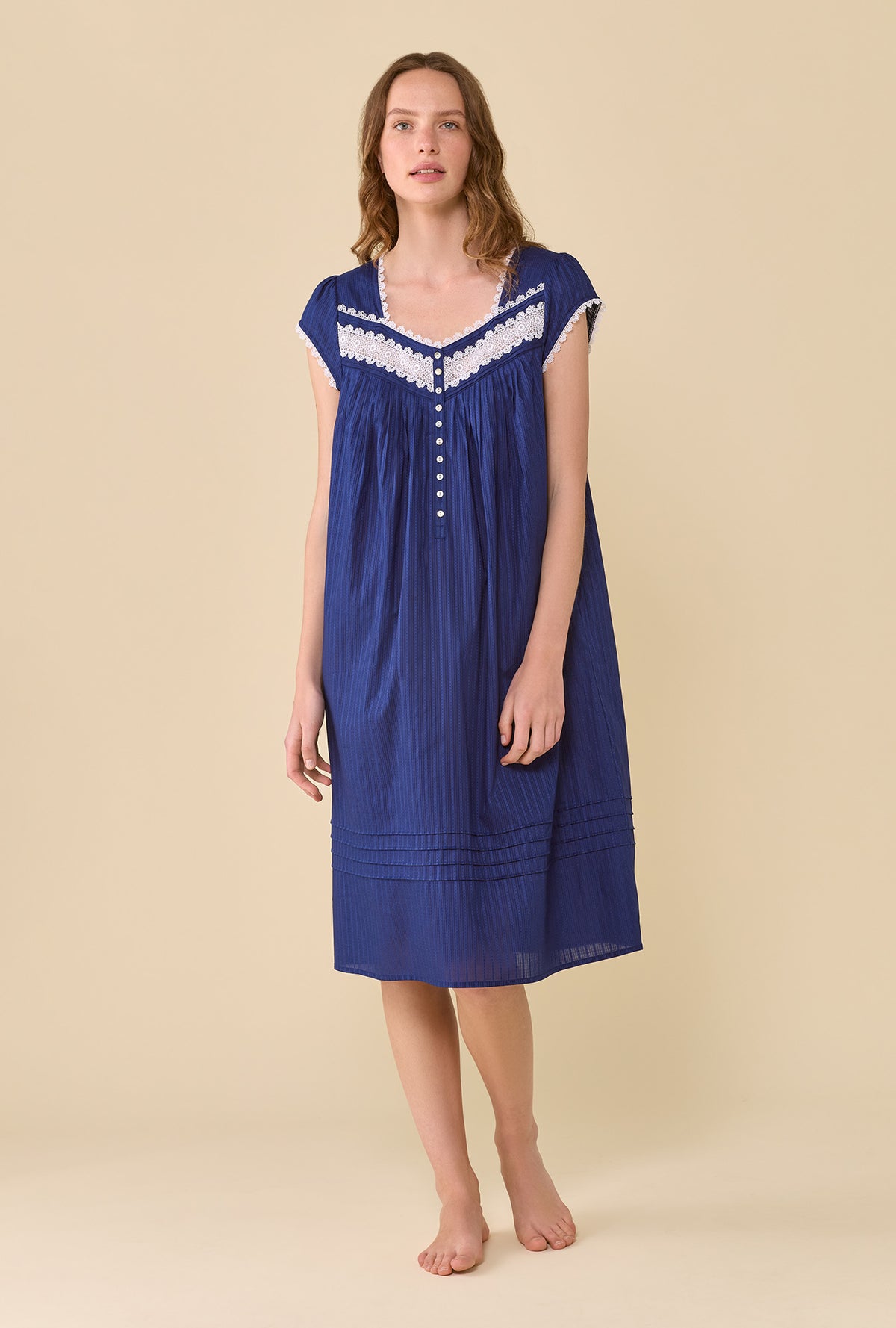The Alice Cotton Dobby Stripe Nightgown