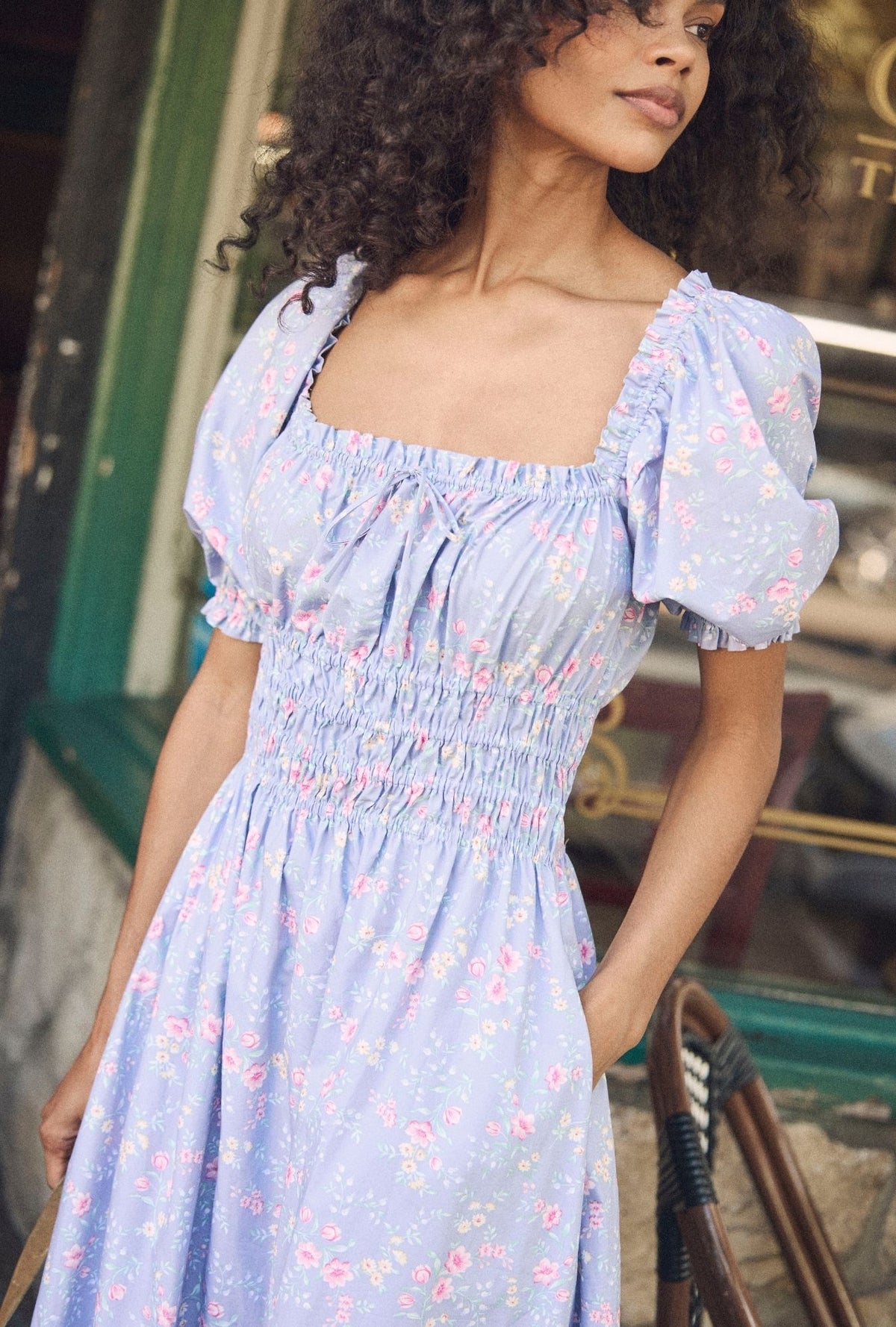 Eileen West The Marin Chambray Rose Cotton Maxi Dress Chambray Rose / M