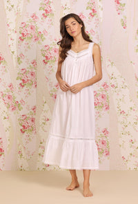 The "Rosalie" Classic White Nightgown