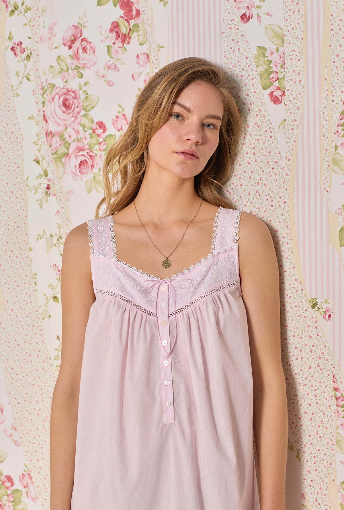 Bare Rose Cotton Lawn Short Chemise