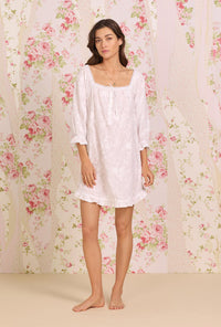 Dreamy Embroidered "Emily" Cotton Nightshirt