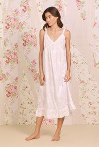 Dreamy Embroidered "Agatha" Cotton Nightgown