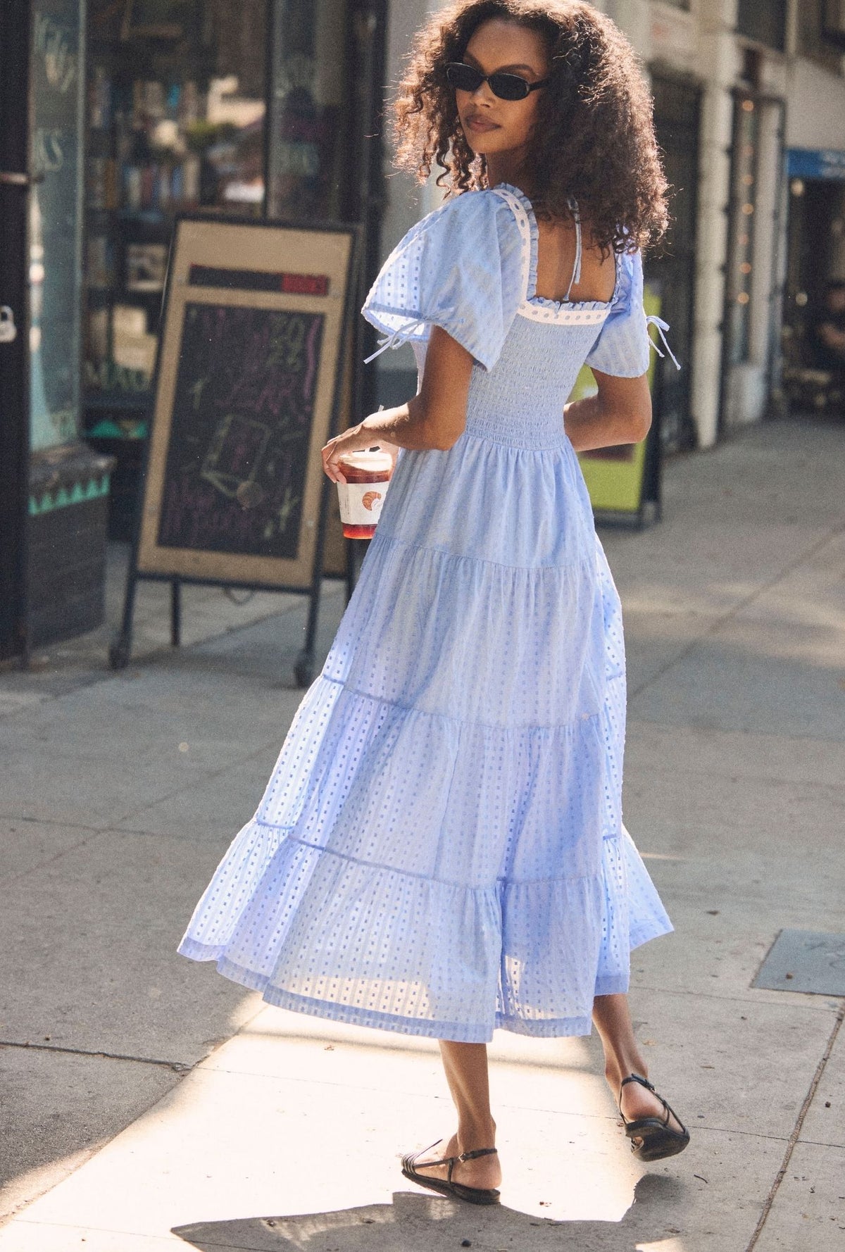 Eileen West The Rosalie Bluebell Peri Cotton Swiss Dot Maxi Dress Bluebell Peri / L Eileen West The Rosalie Bluebell Peri Cotton Swiss Dot Maxi Dress Bluebell Peri / L