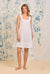 The "Elizabeth" Iconic White Swiss Dot Short Nightgown - White / M