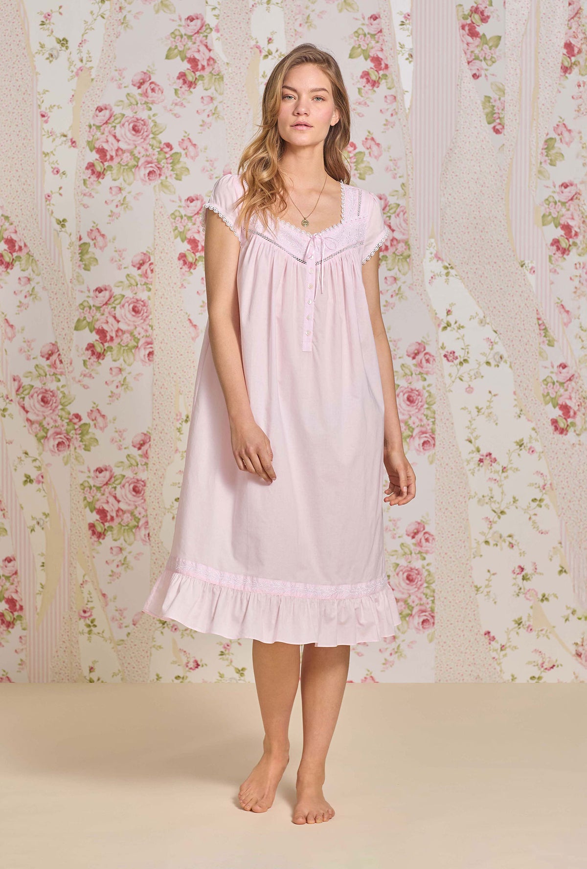 Bare Rose Cotton Lawn Waltz Nightgown