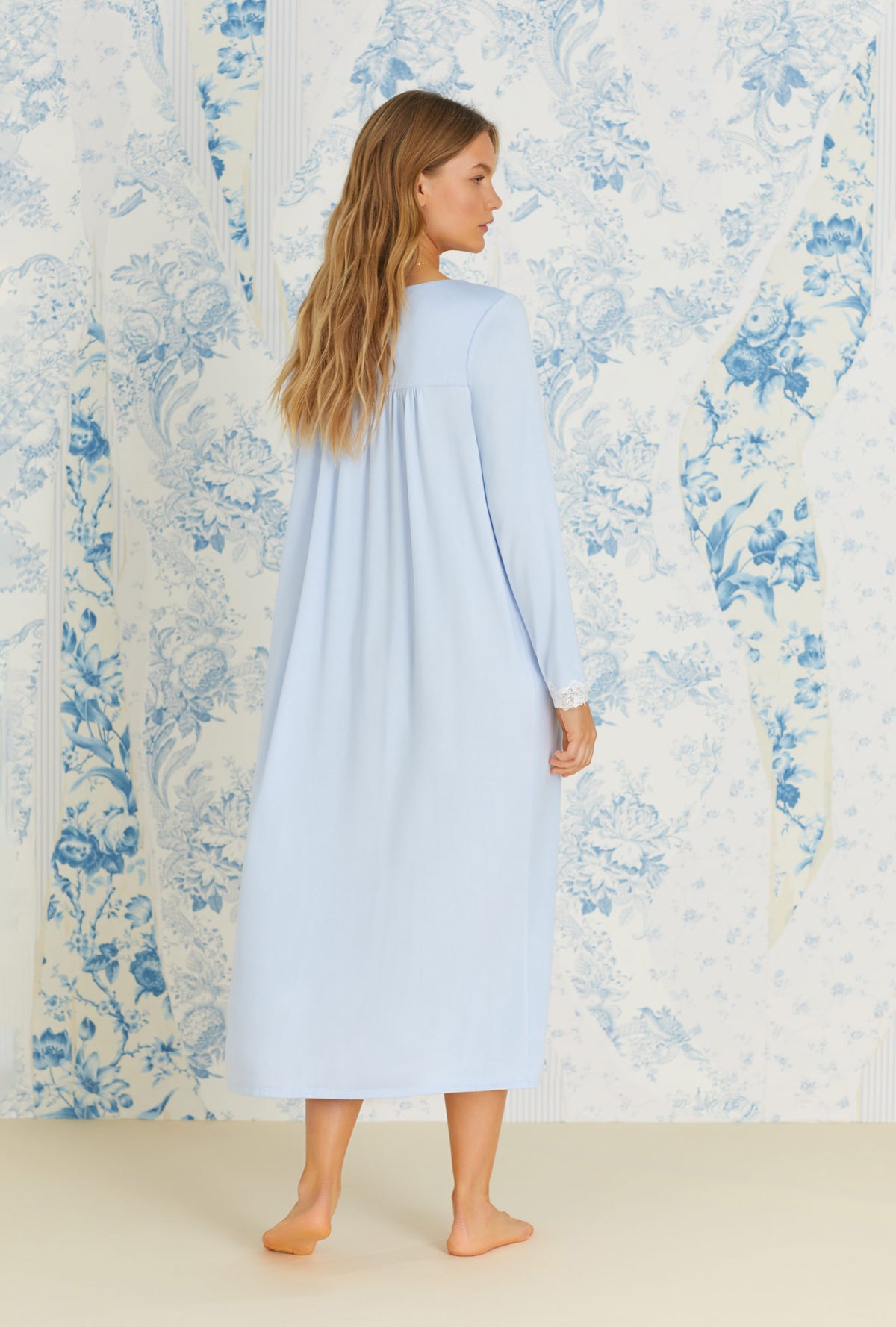 light blue nightgown dress Defitshape Women's Cotton Victorian Square Neck Nightgown Vintage Sleep Dress Short Sleeve Ruffle Light Blue Small