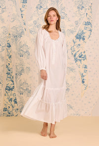 The "Collete" Iconic White Cotton Lawn Nightgown