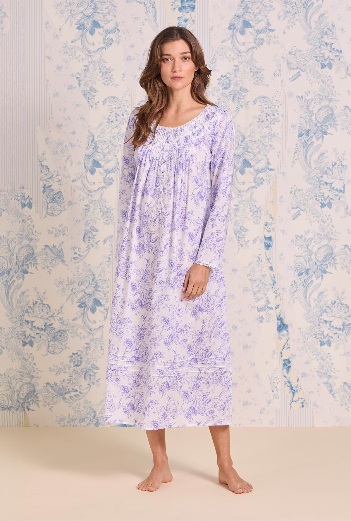 Poetic Cotton Lawn Long Sleeve Ballet Nightgown