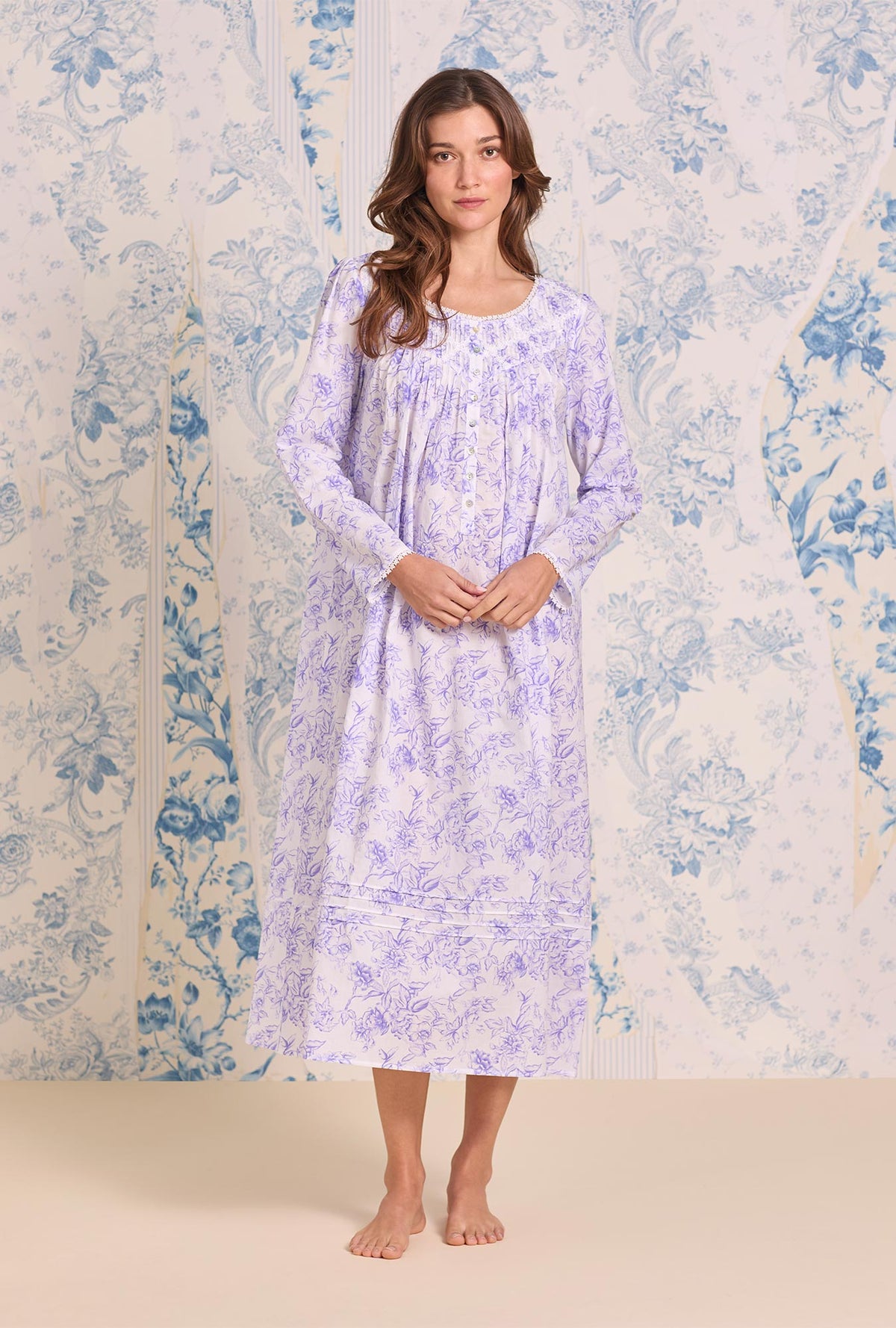 Poetic Cotton Lawn Long Sleeve Ballet Nightgown