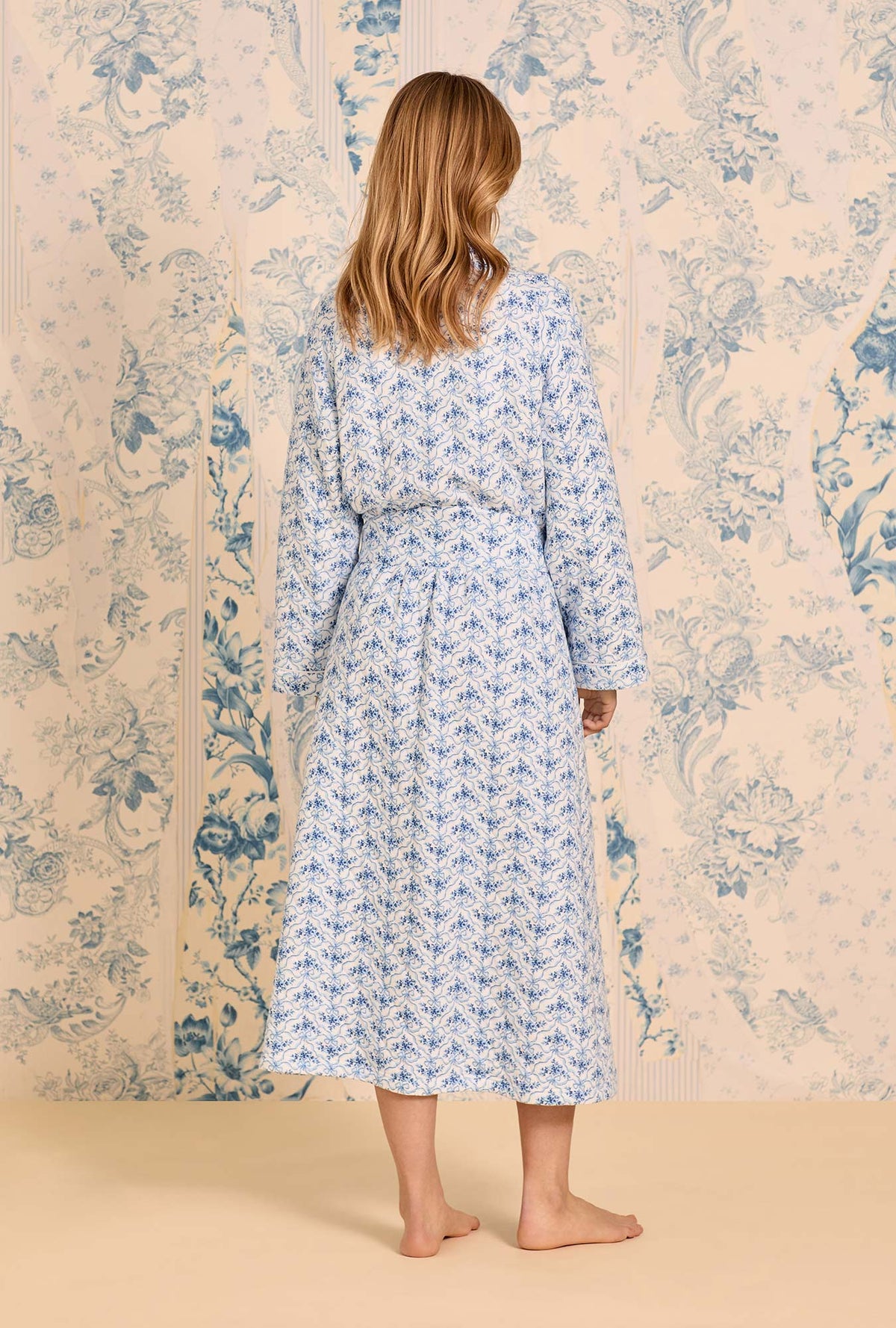 Celestial Bow Cotton Diamond Quilt Wrap Robe