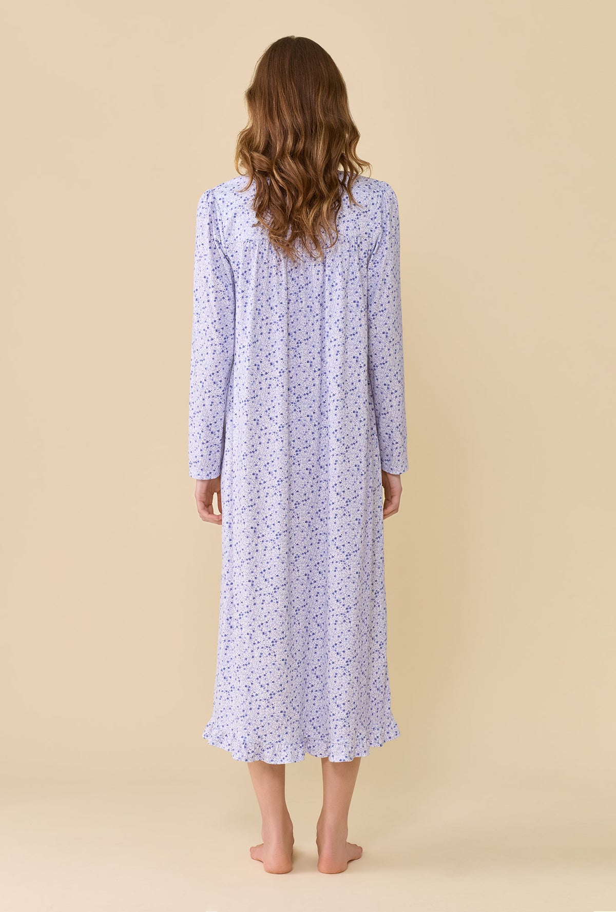 Violet Haze 100% Cotton Jersey Knit Long Sleeve Ballet Nightgown