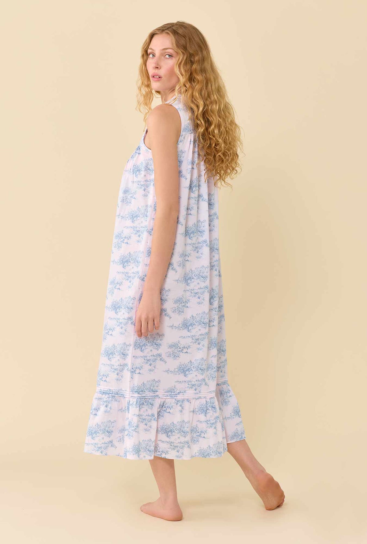 Eileen Rose Toile 100% Cotton Woven Lawn Ballet Nightgown