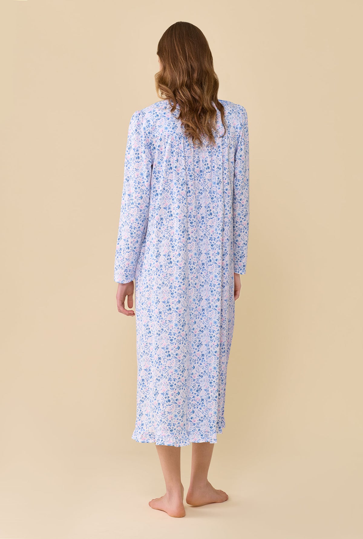 Rosette 100% Cotton Jersey Knit Long Sleeve Ballet Nightgown