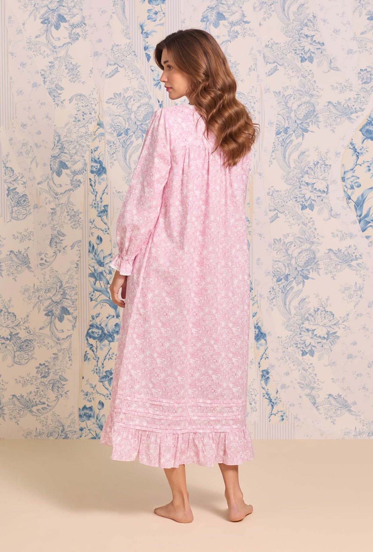 Cameo Garden Cotton Lawn Long Sleeve Ballet Nightgown
