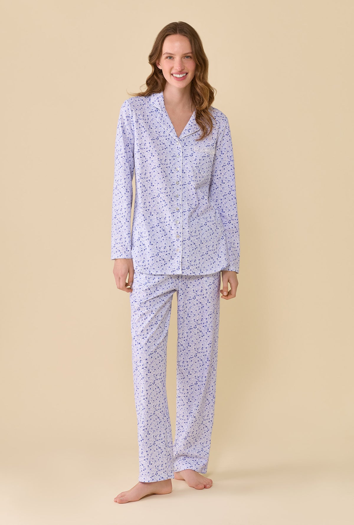 Violet Haze 100% Cotton Jersey Knit Pajama Set