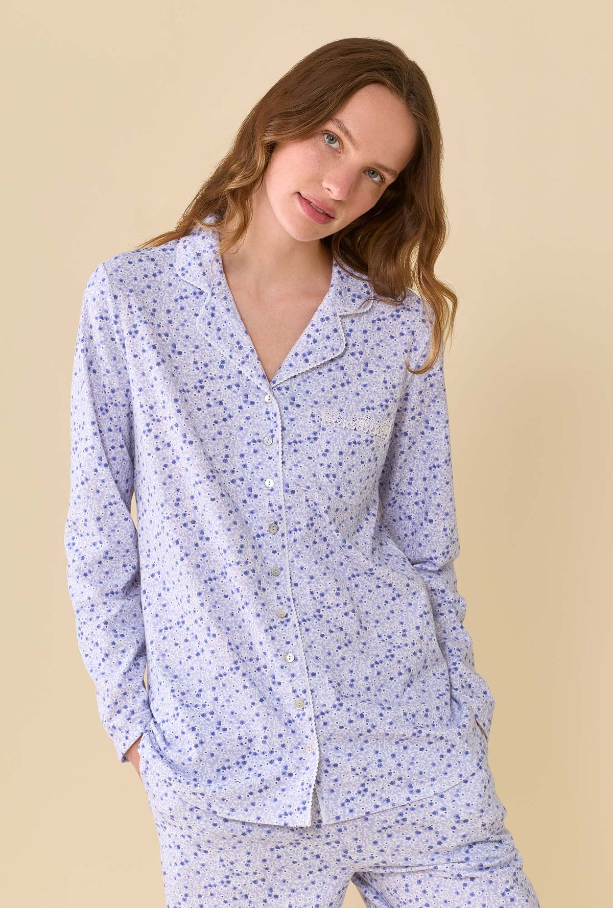 Violet Haze 100% Cotton Jersey Knit Pajama Set