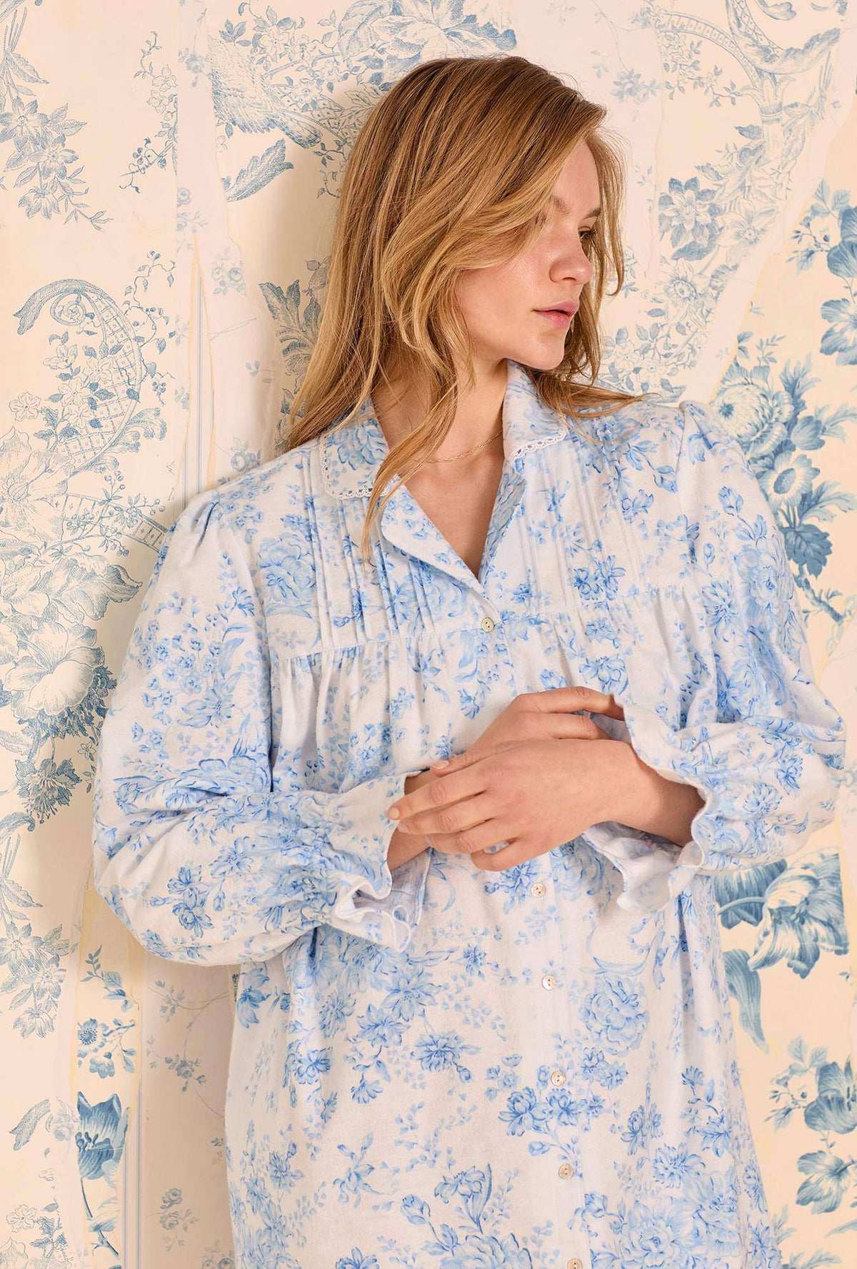 Chateau Bloom Cotton Flannel Nightshirt