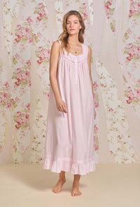The "Eileen" Bare Rose Cotton Lawn Ballet Gown