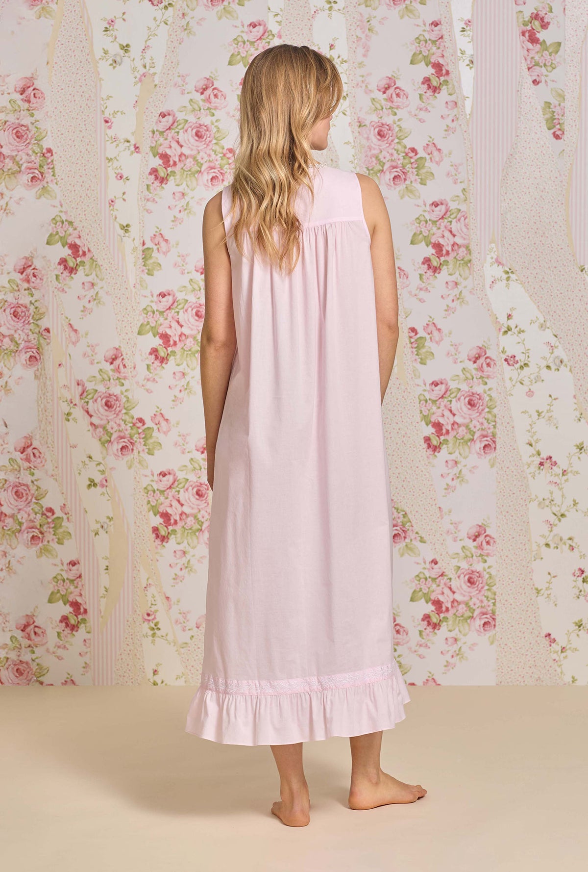 The &quot;Eileen&quot; Bare Rose Cotton Lawn Ballet Gown