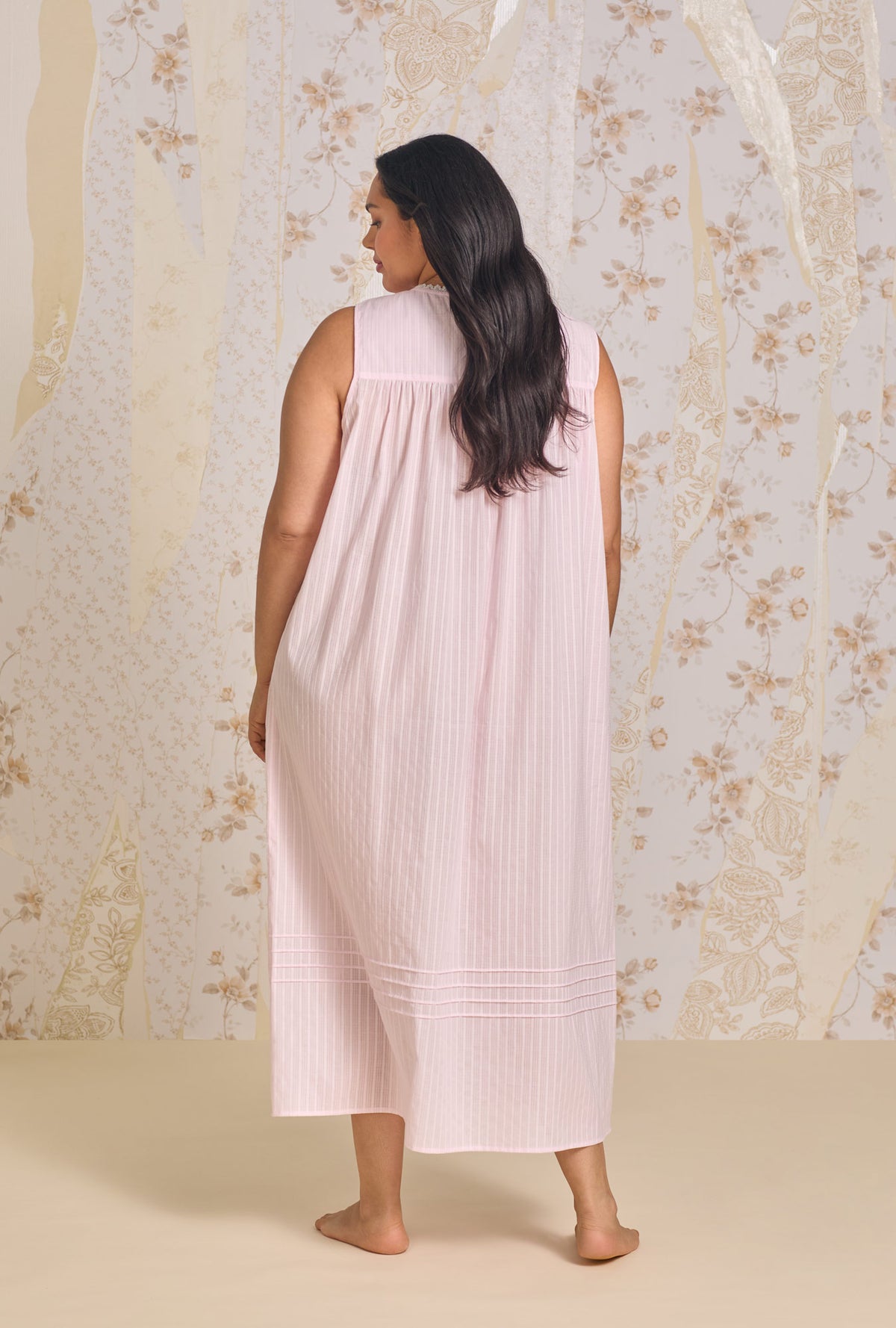 The &quot;Eileen&quot; Dobby Stripe Rose Gown