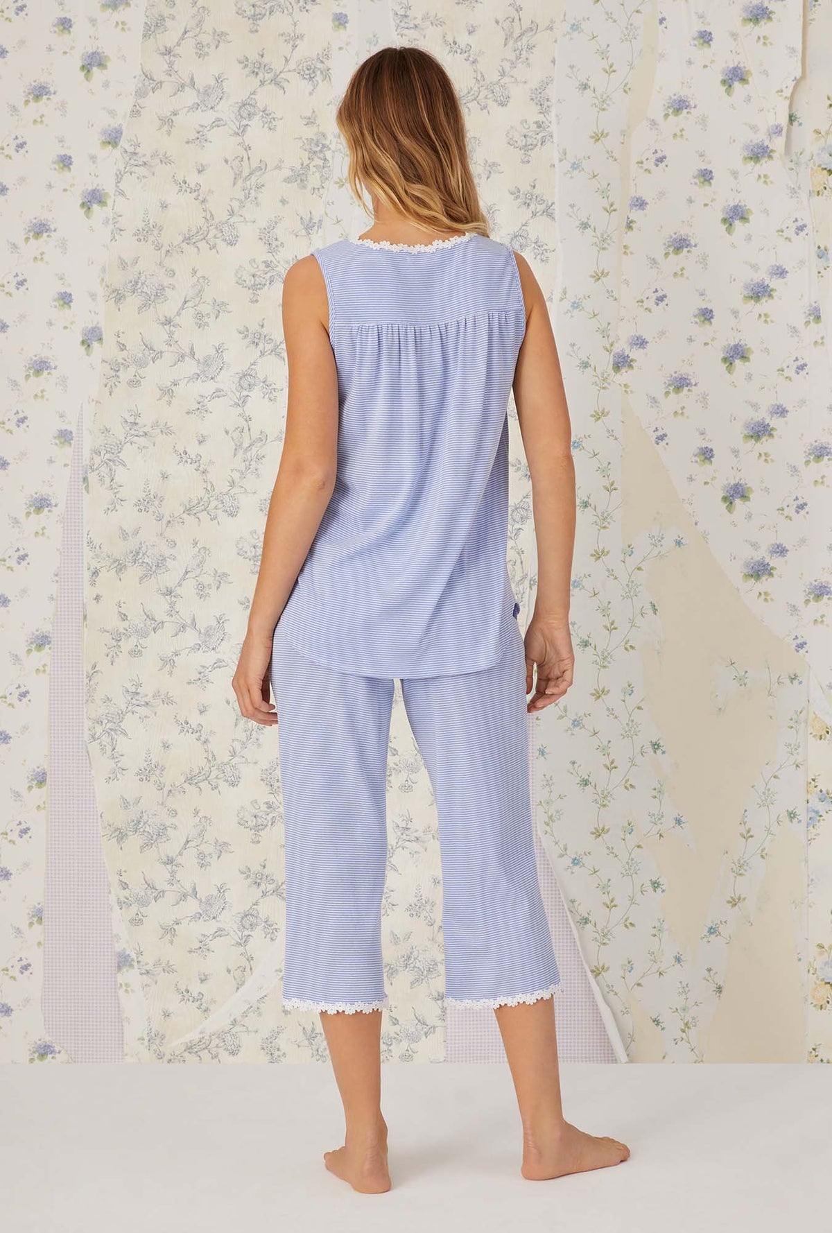 Fresh Ocean Stripe Capri Pajama