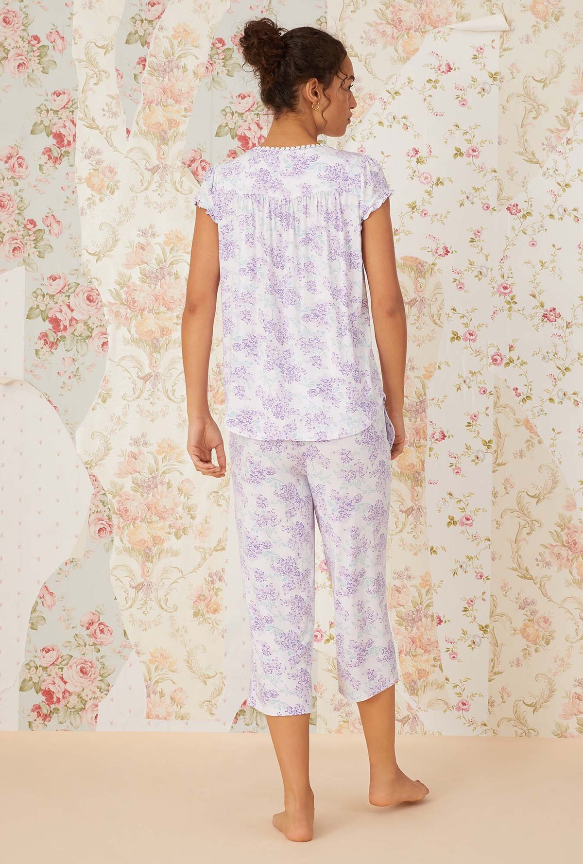 Tencel ™Lavender Hydrangea Capri Pajama