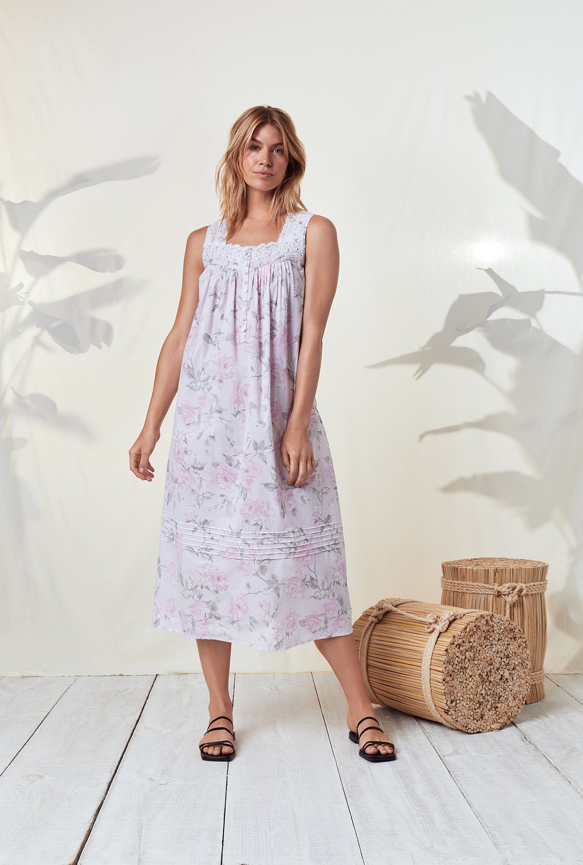 Aquarelle &quot;Eileen&quot; Cotton Nightgown