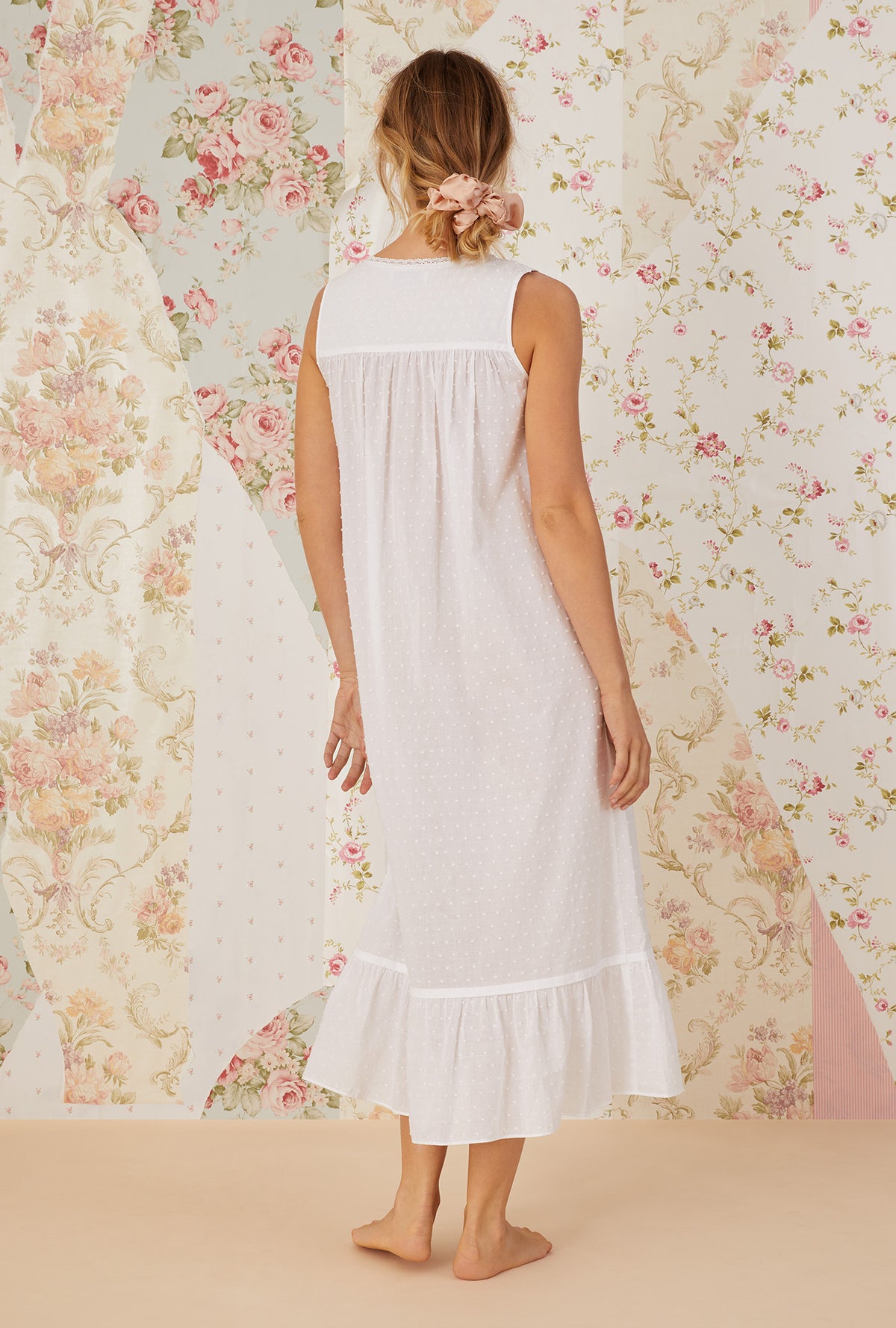 New Day White Cotton Swiss Dot &quot;Eileen&quot; Nightgown