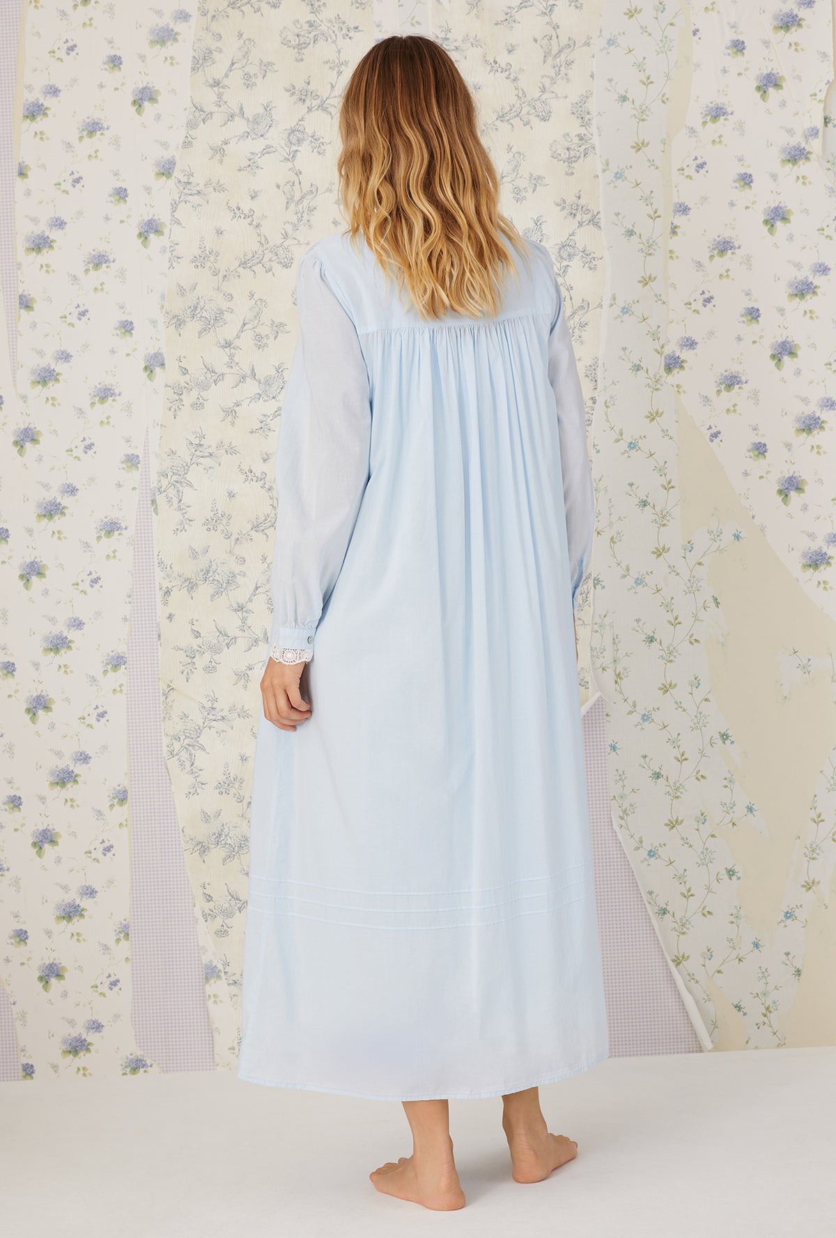 A lady wearing Heirloom Dream Ballet Robe
