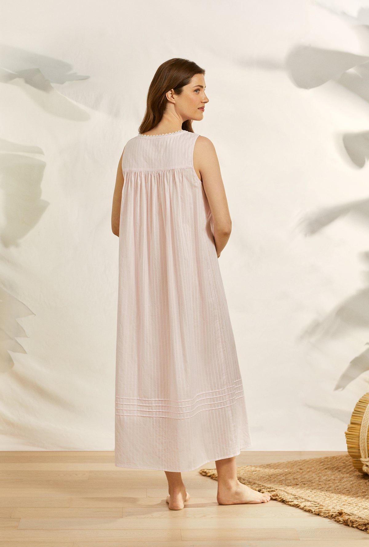 The &quot;Eileen&quot; Dobby Stripe Rose Gown
